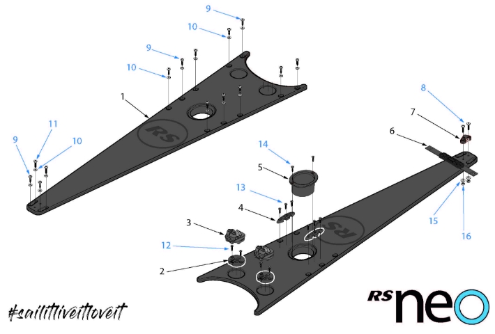 RS Neo Hull Parts - Bow & Foredeck Area