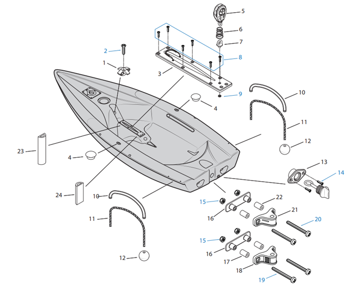 Hull Parts - Daggerboard Area