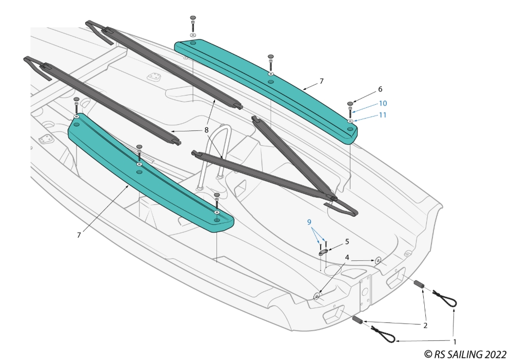 RS Toura Hull Parts Hull Overview RS Sailing