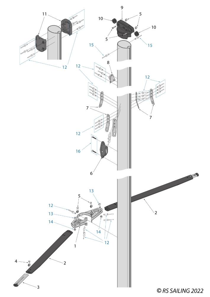 RS Toura Spar Parts - Upper Mast