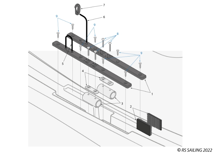 RS Toura Hull Parts - Centreboard Case