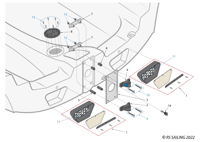 RS Toura Hull Parts - Transom Area