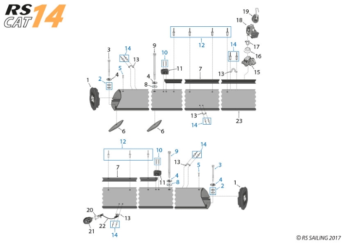 CAT14 - rear beam