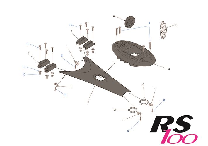 RS100 Hull Parts - Foredeck & Mast Step Area