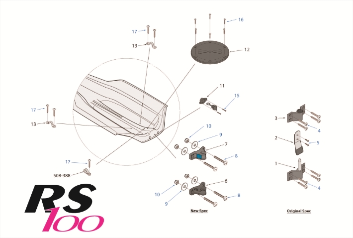 RS100 Hull Parts - Transom Area