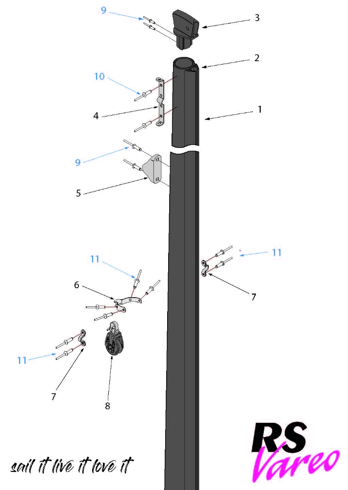 RS Vareo Spar Parts - Upper Mast