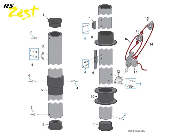 RS Zest Mast Parts V2