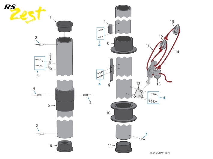 RS Zest Mast Parts V2