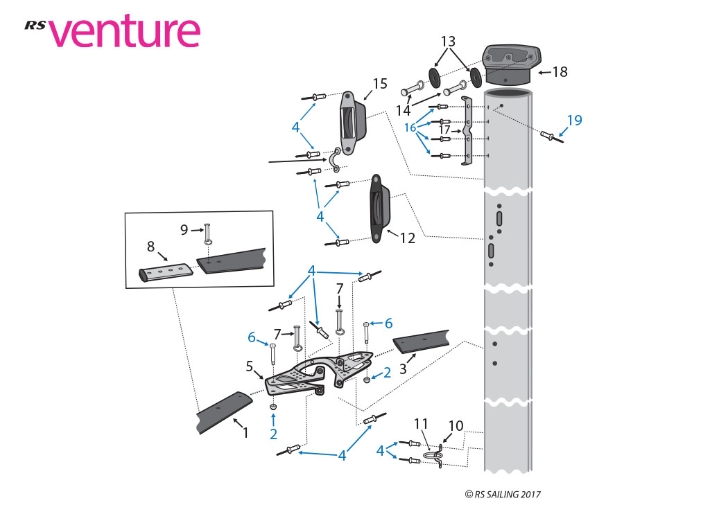 RS Venture Mast Parts - Top Mast 