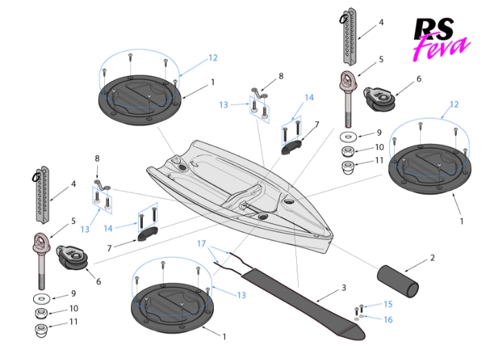 RS Feva Parts - Hull Parts